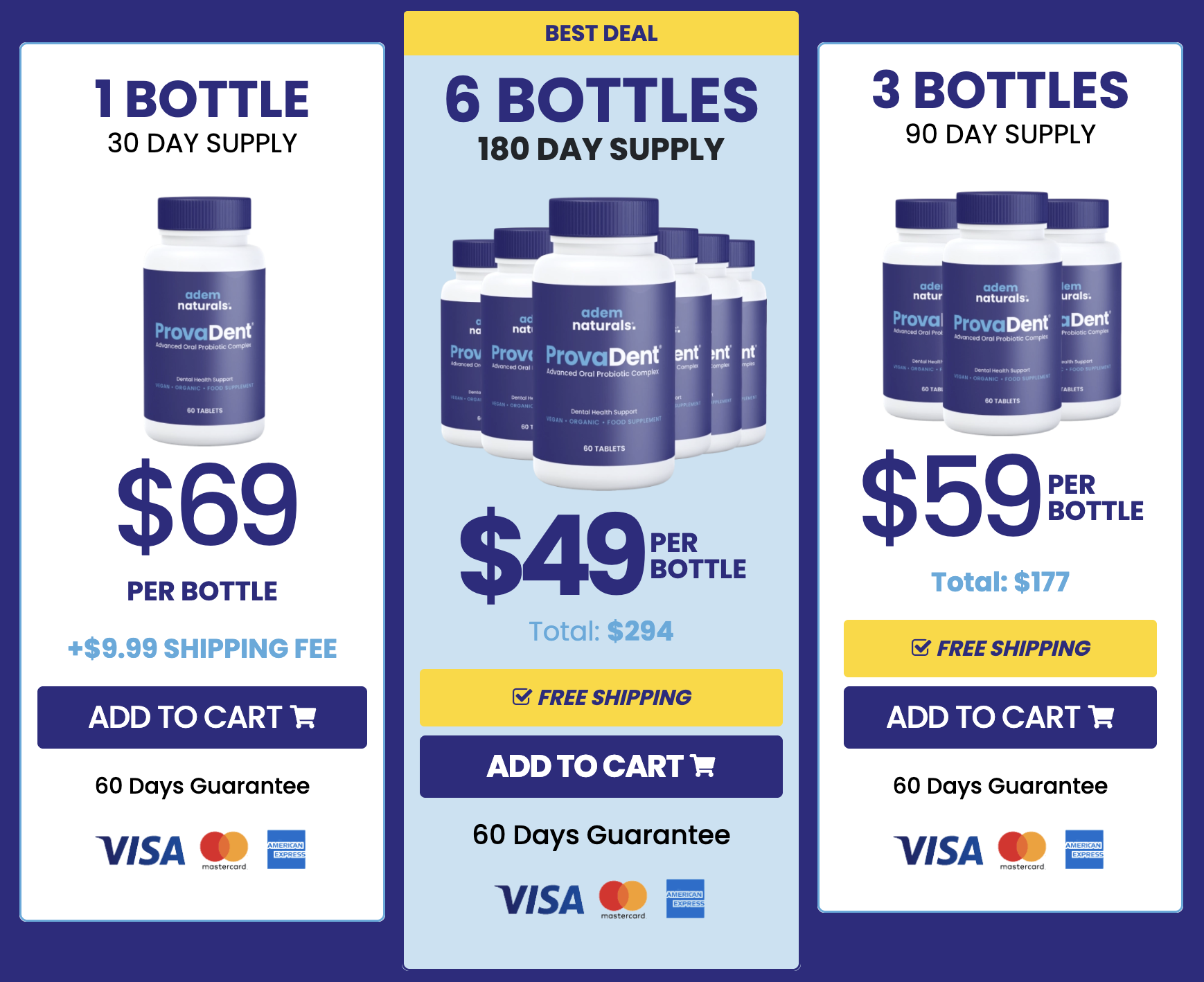 Provadent pricing label